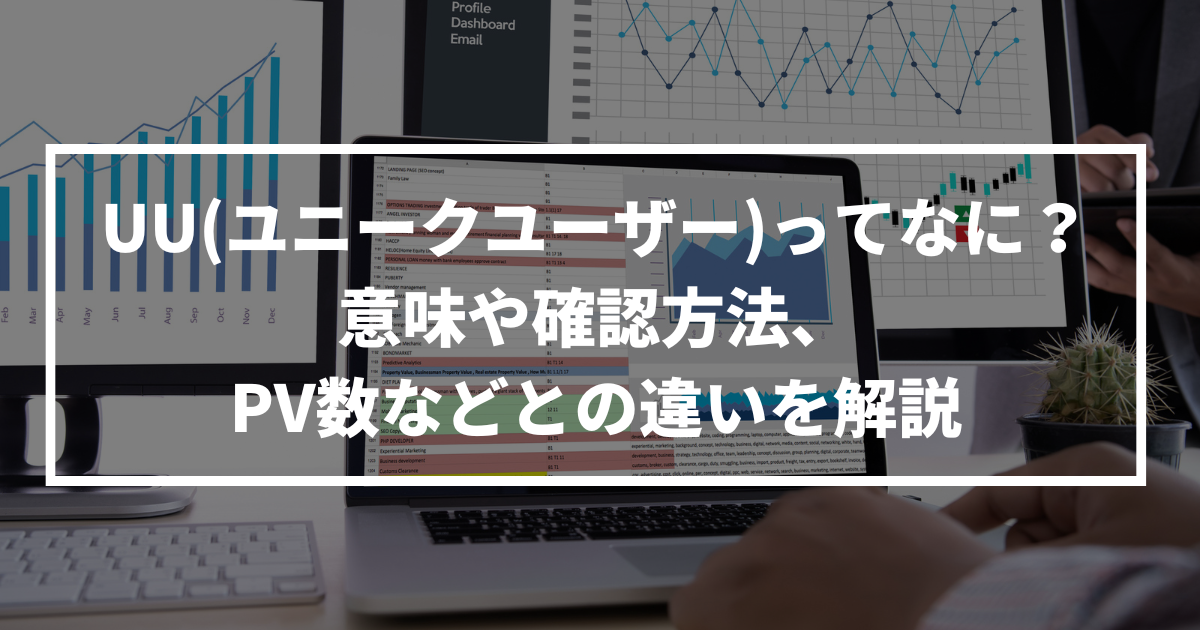 uuページ UU（ユニークユーザー）ってなに？意味や確認方法、PV数などとの